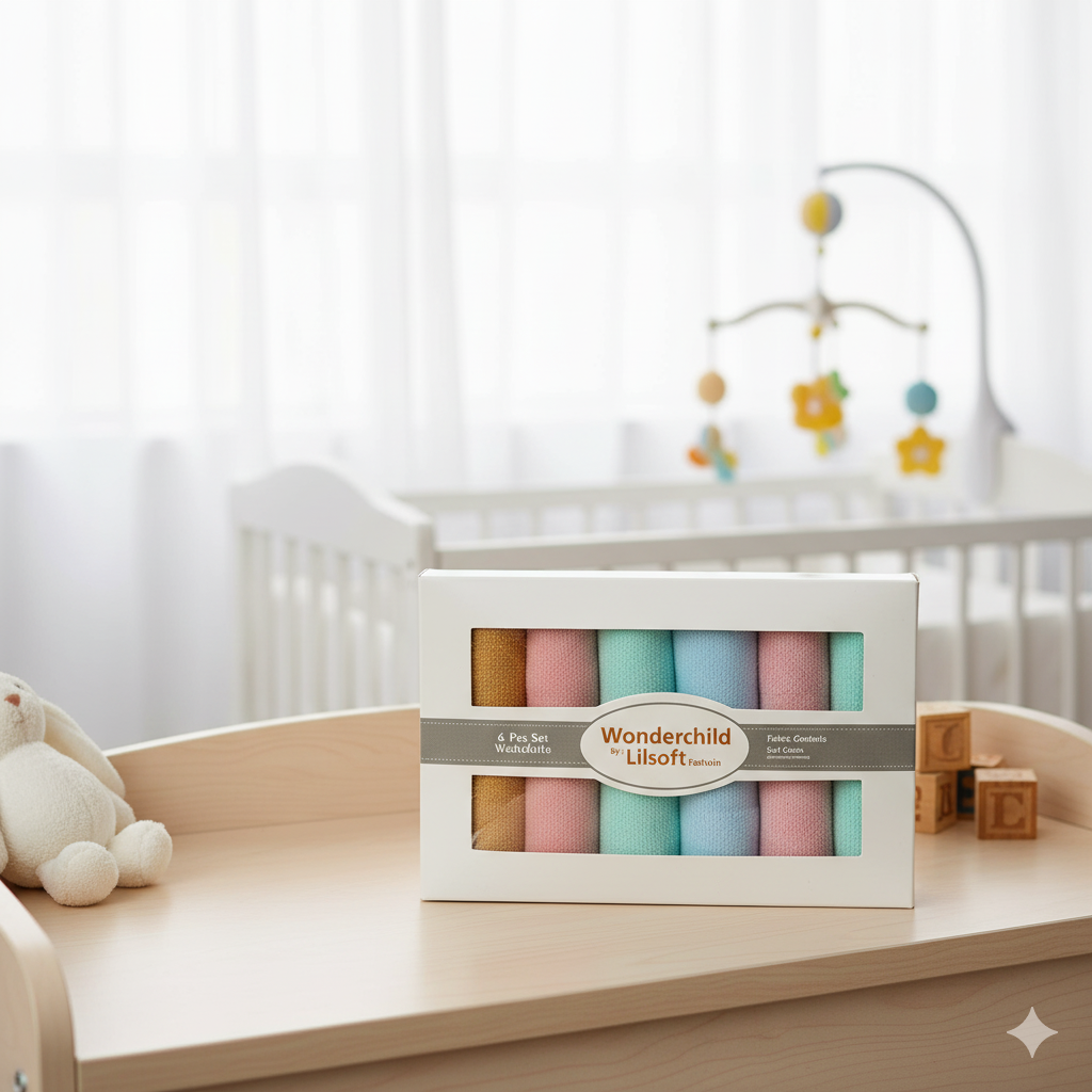 Baby Washcloths – 6 Pcs Soft Towel Set